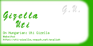 gizella uti business card